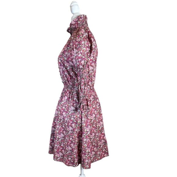 Philosophy di Lorenzo Serafini Puff Shoulder Dress in Red 2 Womens Floral - Picture 7 of 16